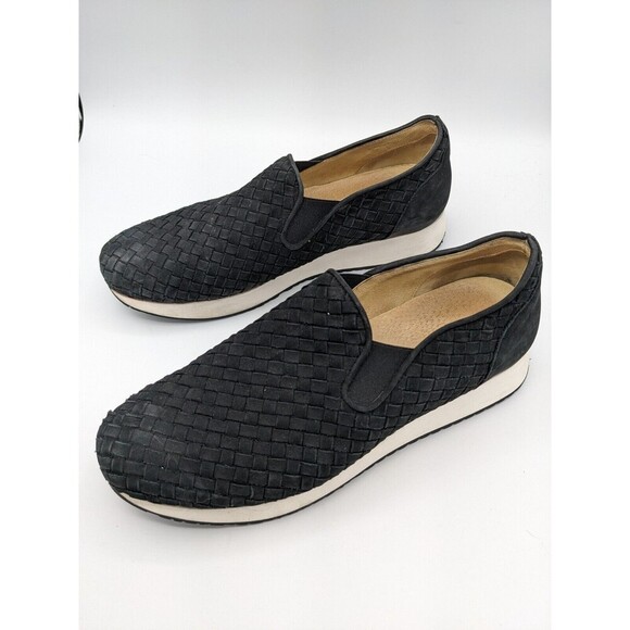 M GEMI The Cerchio Woven Leather Slip On Shoes Black Size 41 Italy Size 9.5 - Picture 3 of 10